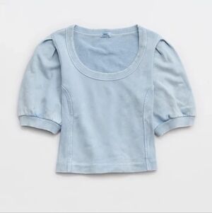 Aerie Seams Right Short Sleeve Sweatshirt - XS